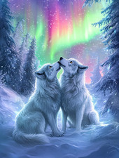 DIY 5D Diamond Art Kits for Adults, Wolf Diamond Painting for Adults, Diamond Ar