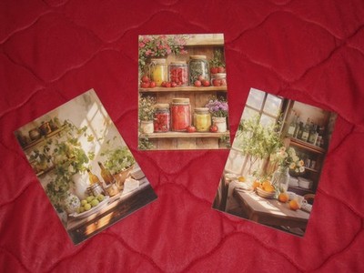 Scrapbooking- oder Junk-Journal-Karten 3er Set * Eine reiche Ernte * 10x14,4 cm