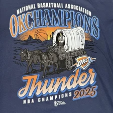 Oklahoma City Thunder Shirt Mens XL Blue 47 Franklin 2025 NBA Champions Tee NWT