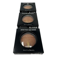 3 Pack Black Radiance Bronzer Powder Artisan Color Baked 3520 Flawless New BOXED