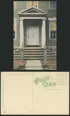 US Masse alte Postkarte Old Doorway Lee Mansion Marblehead
