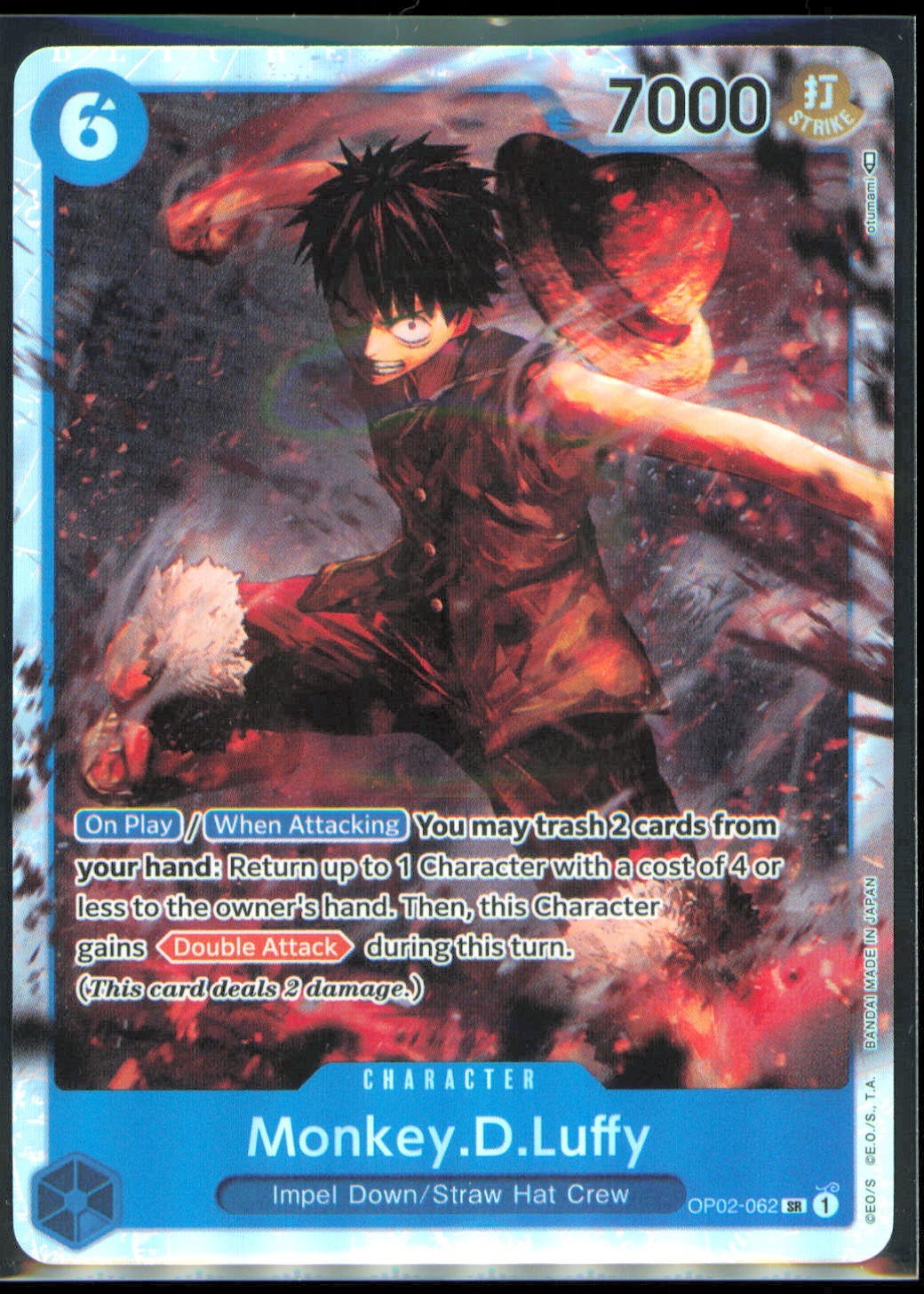Monkey.D.Luffy OP02-062 SR Foil Paramount War