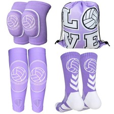 Youth Volleyball Gear Knee Pads Arm Sleeves Socks Bag Teen Girls Training
