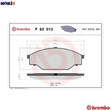 BRAKE PAD SET DISC BRAKE P 83 013 FOR VW TOYOTA HILUX/IV/Pickup/MIGHTY/TIGER