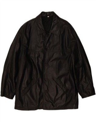 Vintage Herren Lederjacke EU 54 2XL Schwarz Leder CN11