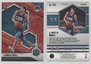 2020-21 Panini Mosaic Rookie Mosaic Red Wave Prizm Lamelo Ball #202 Rookie RC