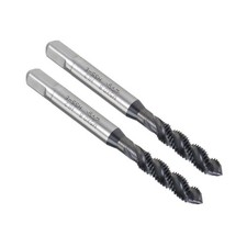 2pack M5 x 0.8 Spiral Flute Tap Metric Machine Thread Tap HSS Nitriding Coated