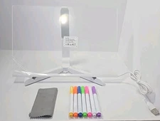 LED Note Board with Colors, Acrylic Dry Erase Board with Light & Stand