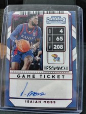 Panini 2020-21 Contenders Isaiah Moss Game Ticket Autograph #86 Kansas Jayhawks