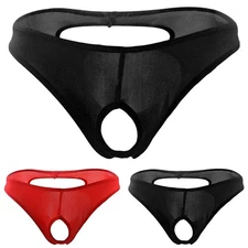 Men Briefs Thong Daily Home All Seasons See-through Bikin Boys Breathable