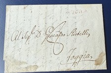1908 Pre-Philatelic Letter Antique Manuscript for Foggia, Departure Eagle RocN