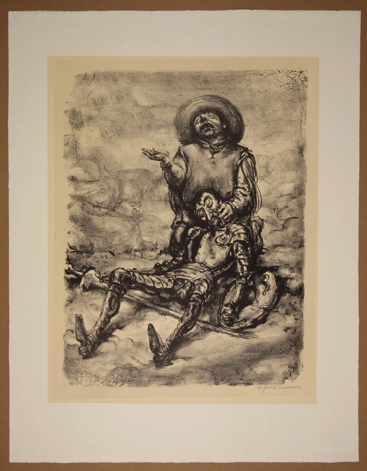 A. Paul Weber (1893-1980) Lithografie DIE KLAGE DES SANCHO PANSA 1967 - Bild 2 von 2