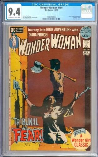 Wonder Woman #199 High Grade Grey Tone Cover Bronze Age DC Comic 1972 CGC 9.4