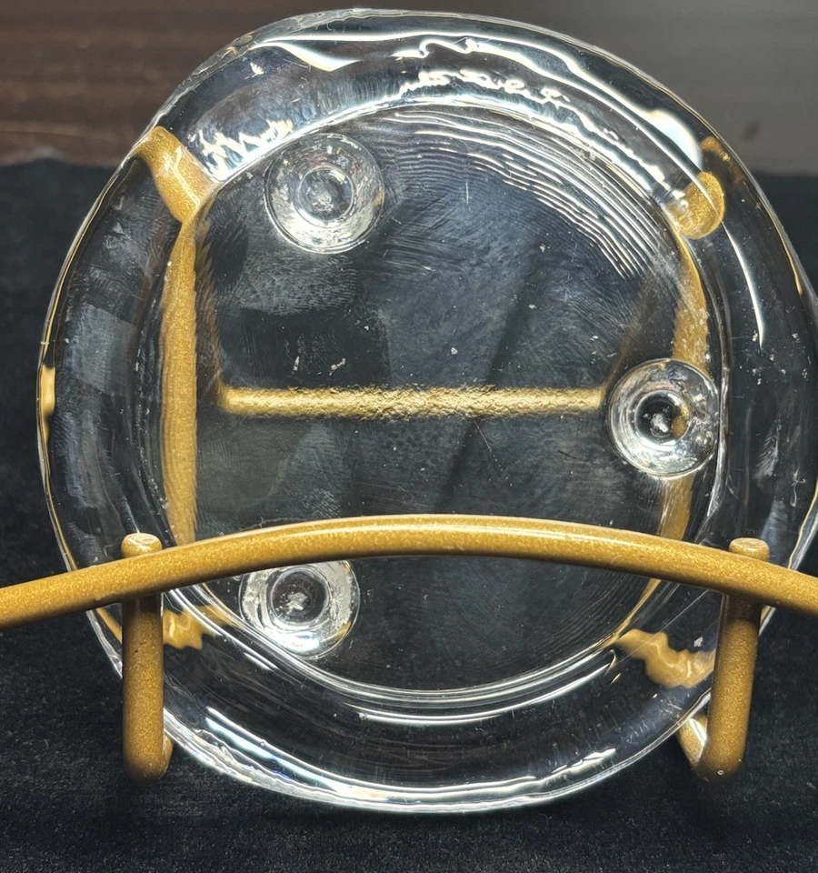 Footed Clear Glass Pillar  Jar Candle Underplate Holder Dish Fits 3” Wide Candle - Image 2 of 4