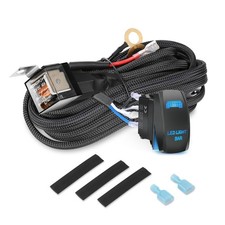 1-way Wiring Harness Kit Onoff Rocker Switch Relay Fuse 5-pin For Led Light Bar