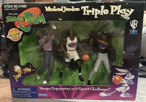 スポーツ Michael Jordan Triple Play Space Jam Vintage 1996 Space Jam Michael Jordan Triple Play 3 Figure Set