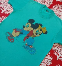 Mickey & Minnie Mouse T-shirt Walt Disney Tee Disneyland
