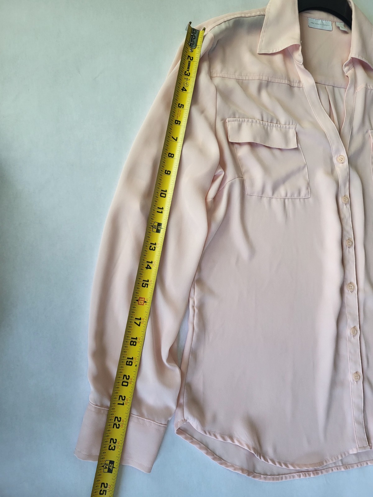 New York And Company Bottom Up Shirt Pink Size XL
