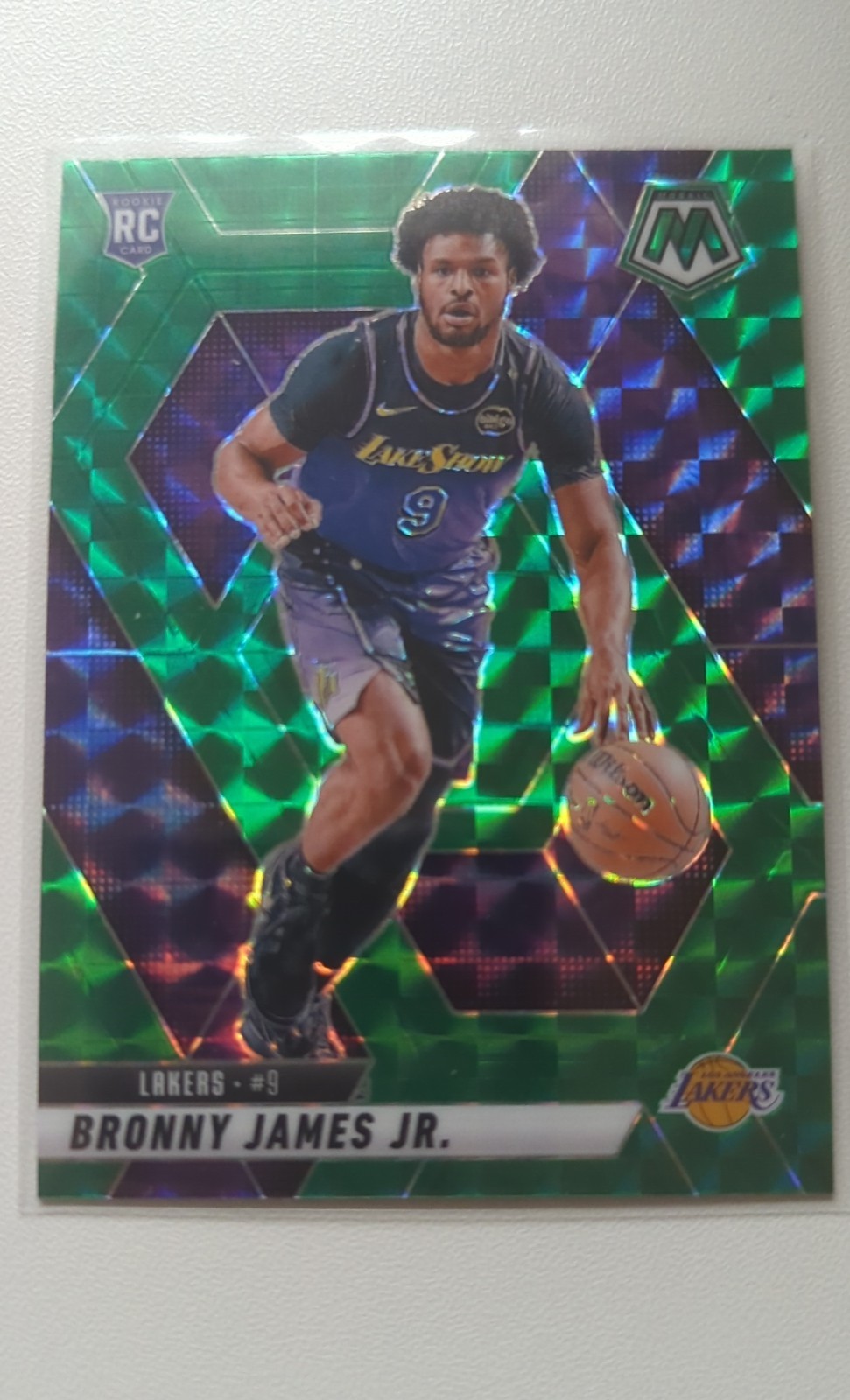 2024-25 Panini Mosaic - Rookies Bronny James #214 Green Mosaic Prizm (RC)