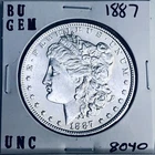 1887 BU GEM MORGAN SILVER DOLLAR UNC MS+++ U.S. MINT RARE COIN 8040