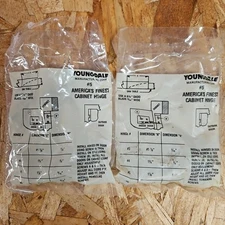 4 NEW Youngdale #5 Hinge Cabinet Door ANTIQUE BRASS 