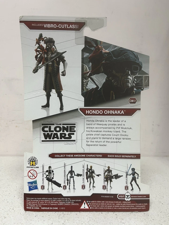 Star Wars The Clone Wars Hondo Ohnaka CW41 Vibro-Cutlass Hasbro Nuevo Foto 2 de 2