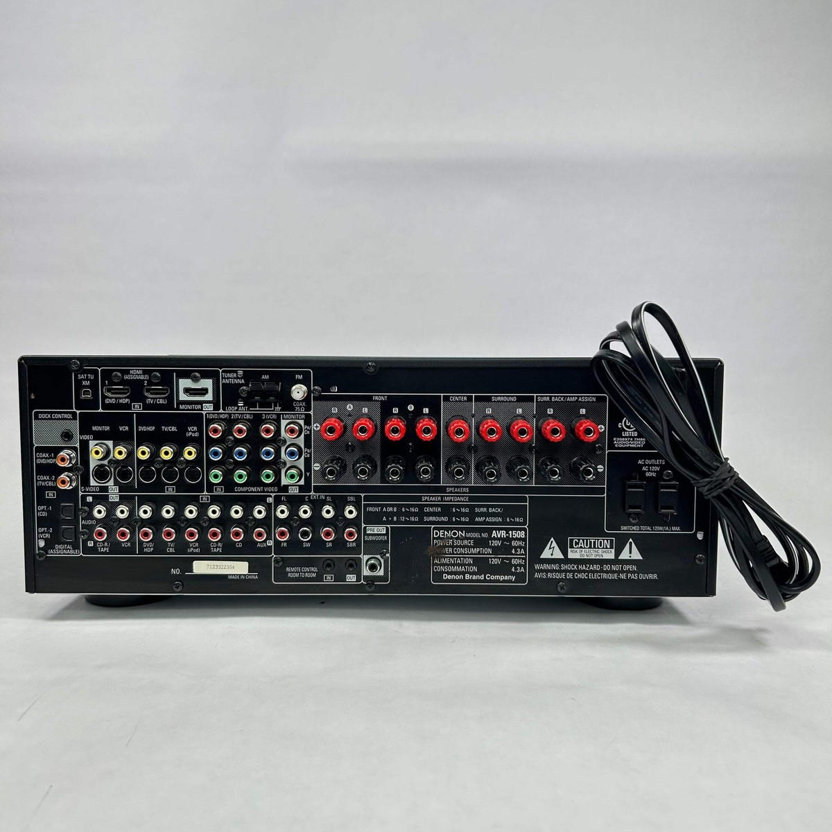 〈希少〉 DENON デノン AVアンプ シルバー AVC-1508【動作OK】 AVC-1508 - AVアンプ | Denon - 日本