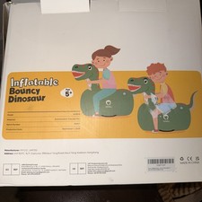2PCS Inflatable Bouncy Dinosaur Toys with Pump, Ride-On Hopper for Kids 5+ NEW