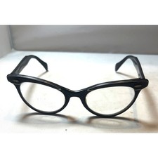 Black Plastic Cat Eye 1950s Glasses Frames