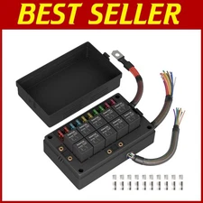 Automotive 12V Relay and Fuse Box - Compact, Dustproof, Dual-Protection Design