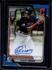 2024 Bowman Chrome Robert Arias Auto Blue Refractor 1st Prospect #/150 Guardians