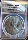 1993 American Eagle ANACS MS-69 Certified US Mint Bullion-0.999 Silver 1 Oz Coin