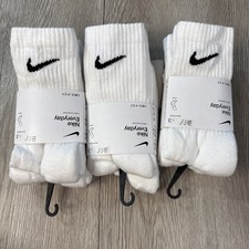 Nike Everyday Crew Socks 3-3packs - 9 Pairs-Men 6-8-Women 6-10-Youth 5Y-7Y New
