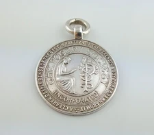 VINTAGE NAMED THE POETRY SOCIETY SILVER MEDAL HALLMARKED CHESTER 1959 6.2g
