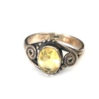 Vintage Ring MARKED 925 STERLING SILVER Size 6 Yellow Band Jewelry lot y
