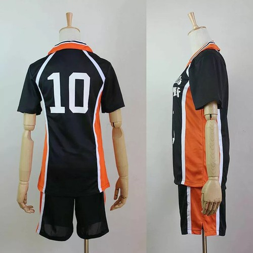 Haikyuu!! Karasuno High School Uniform Jersey No.10 Shouyou Hinata Cosplay sale - Picture 3 of 5