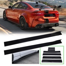 78.7'' Car Side Skirt Extension Rocker Panel Gloss Black For Jaguar XE XF XJ XKR