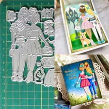 Girl Metal Cutting Dies Scrapbooking Paper Crafts Embossing Stencils Template