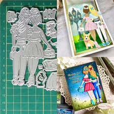 Girl Metal Cutting Dies Scrapbooking Paper Crafts Embossing Stencils Template