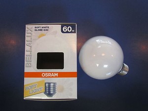 Bella g80 sil 60w 230v e27 (шар d=80мм) Osram (4050300066721)
