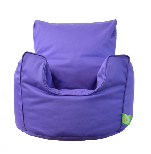 Cotton Purple Lilac Bean Bag Arm Chair with Beans Toddler Size From Bean Lazy - 第 1/2 張圖片