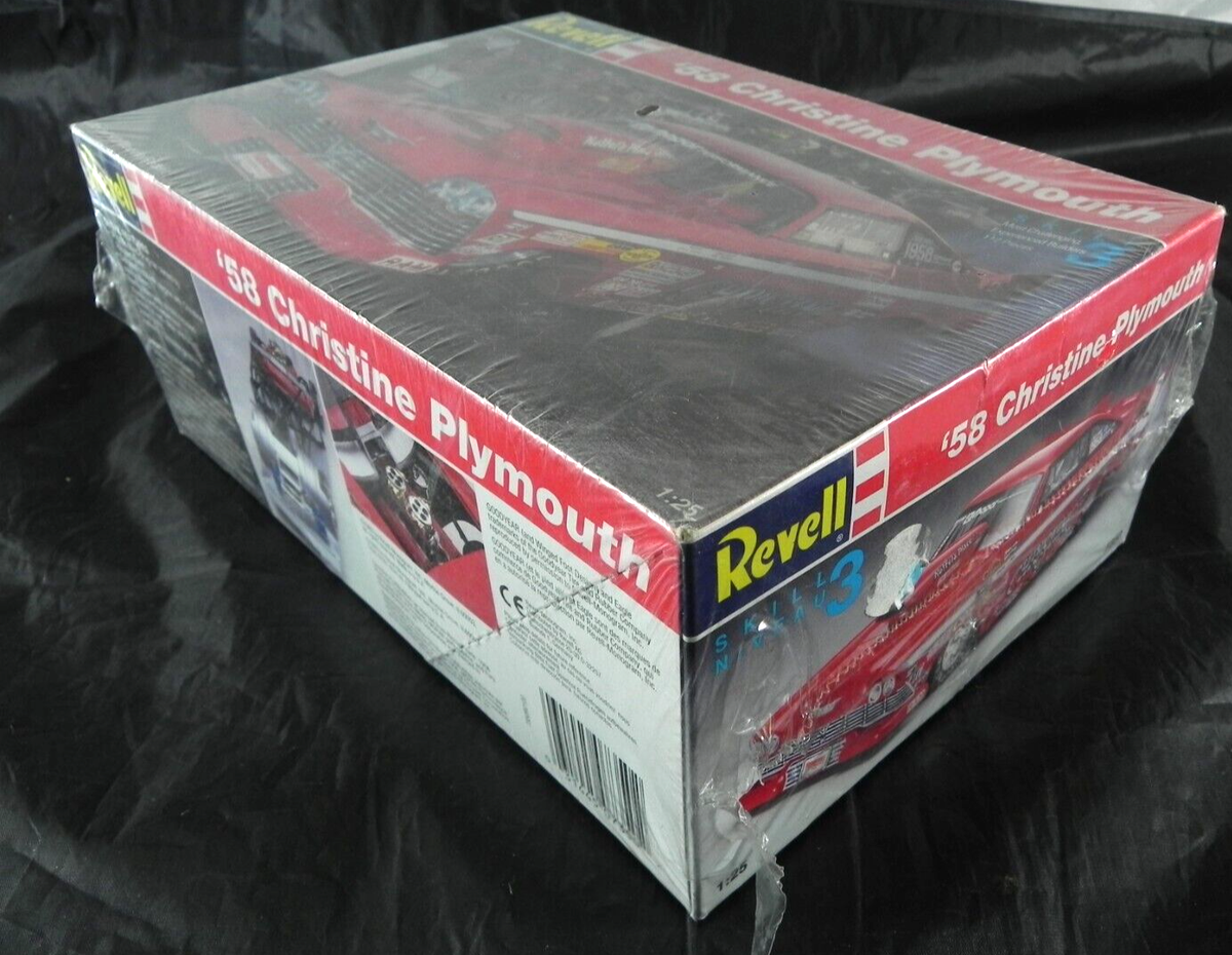 RARE SEALED Revell 58 Christine Plymouth Drag Car MODEL KIT 1:25