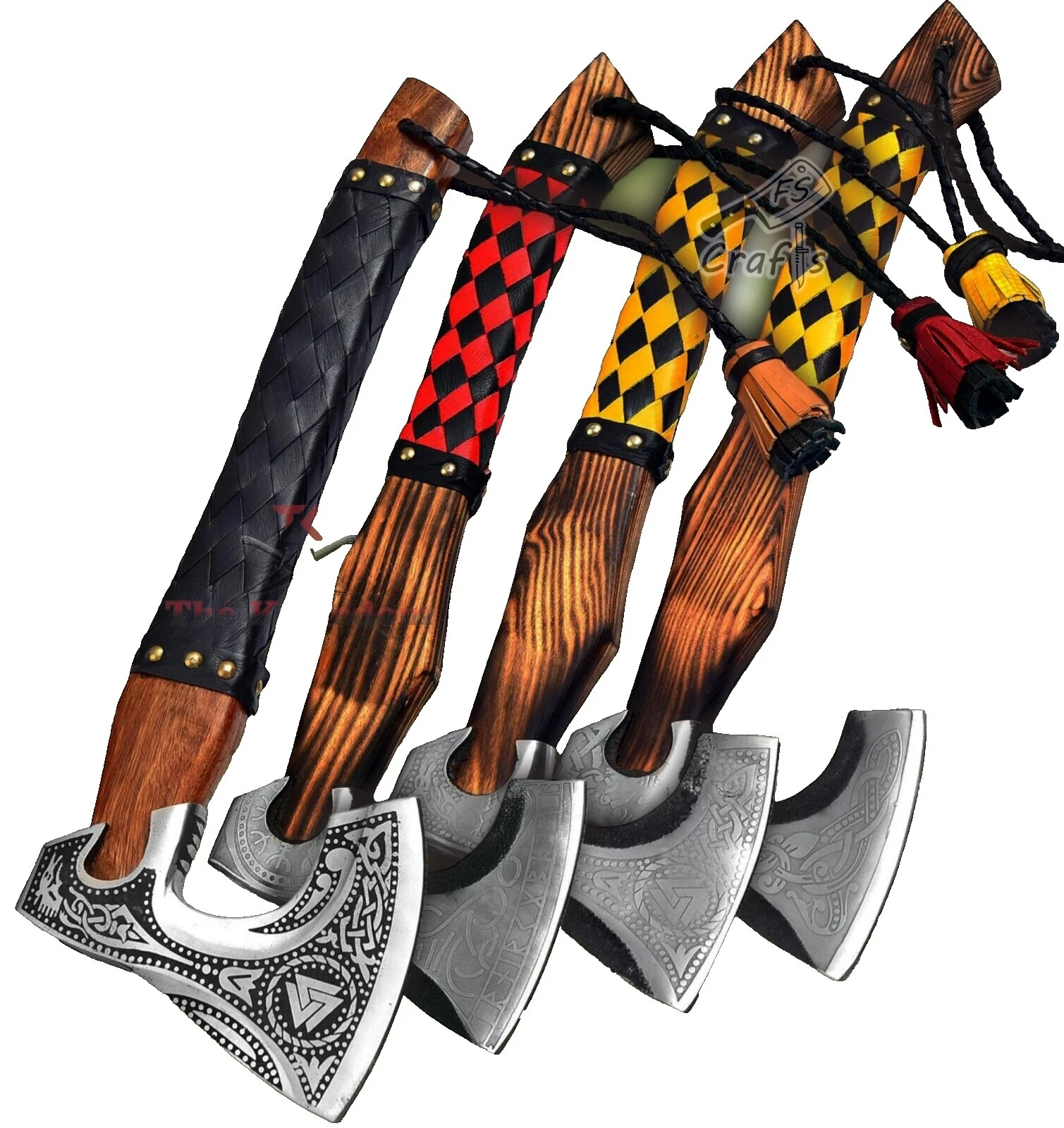 Hoja de acero al carbono Damascus personalizado modernos de colección y cuchillos de hoja fija hechos a mano