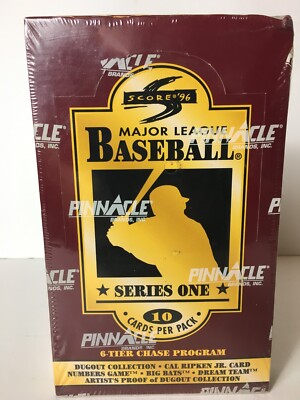 1996 Score Pinnacle Baseball Series 1 Box (24 Packs of 10 Cards) Factory Sealed