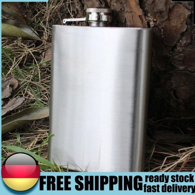 8 Unzen Edelstahl Tragbare Camping Weinflasche Whiskey Pot Flask Flagon