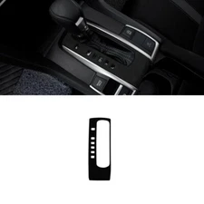 Central Console Gear Shift Frame Panel For Honda Civic 10th 2016-21 Black Suede