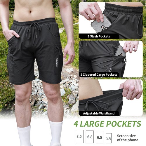 Pantalones de ciclismo 2 en 1 acolchados MTB Short resistentes a la abrasión transpirables WOSAWE para hombre y mujer - Imagen 3 de 14