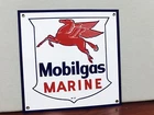 Mobilgas marine rare Mobil Gas pegasus oil gasoline vintage advertising sign