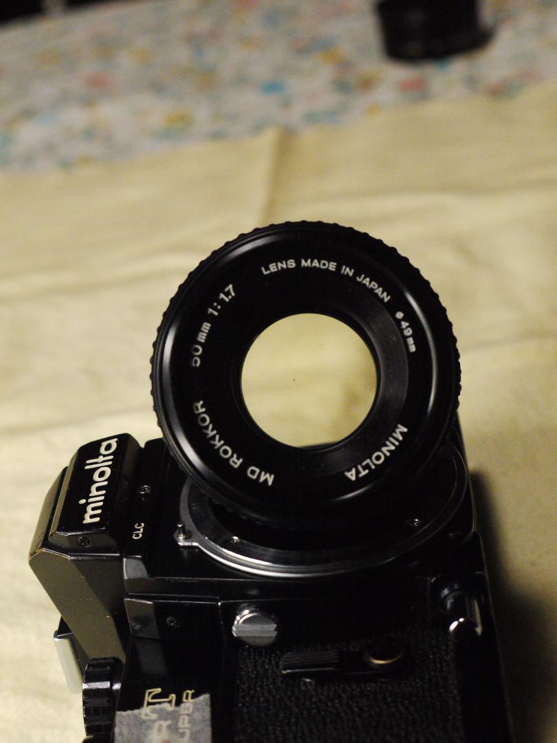 MINOLTA SRT SUPER BLACK MD ROKKOR 50mm f1.7 lens SLR Film