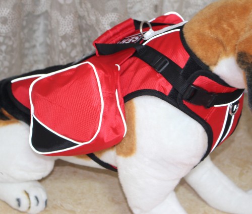 SERVICE DOG BACKPACK Harness vest W/ Removable Saddle Bags + 2 label Patches - Picture 24 of 55